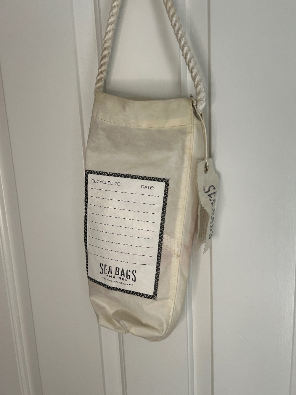 Sea bags Made in Maine Pink Anchor Wine Bag